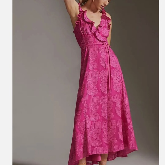 Anthropologie Dresses & Skirts - NWT Anthropologie Hutch Ruffle Wrap Maxi Dress Size M